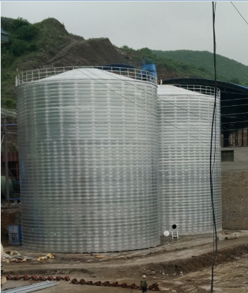 岱山粮食钢板仓的安装全过程不用热焊接
